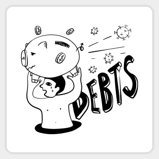 Debts Concept Magnet